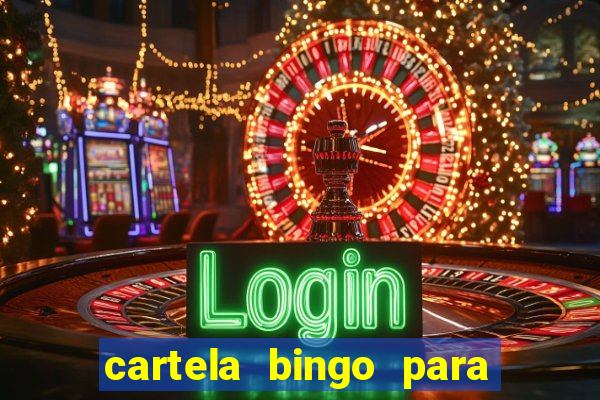 cartela bingo para cha de cozinha imprimir gratis